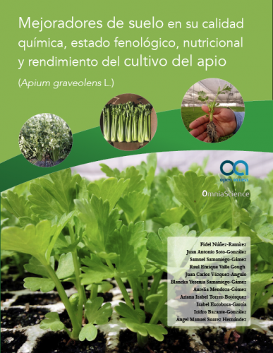 Cubierta para Mejoradores de suelo en su calidad química, estado fenológico nutricional y rendimiento del cultivo de apio (Apium graveolens L.)