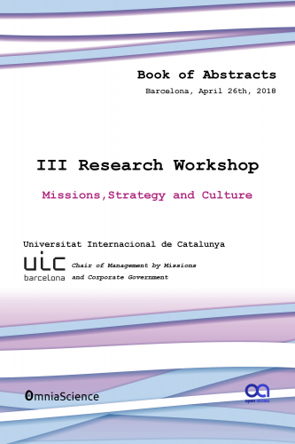 Cover for 3rd Research Workshop: Missions, leadership and sustainability (UIC 2018 - Barcelona)